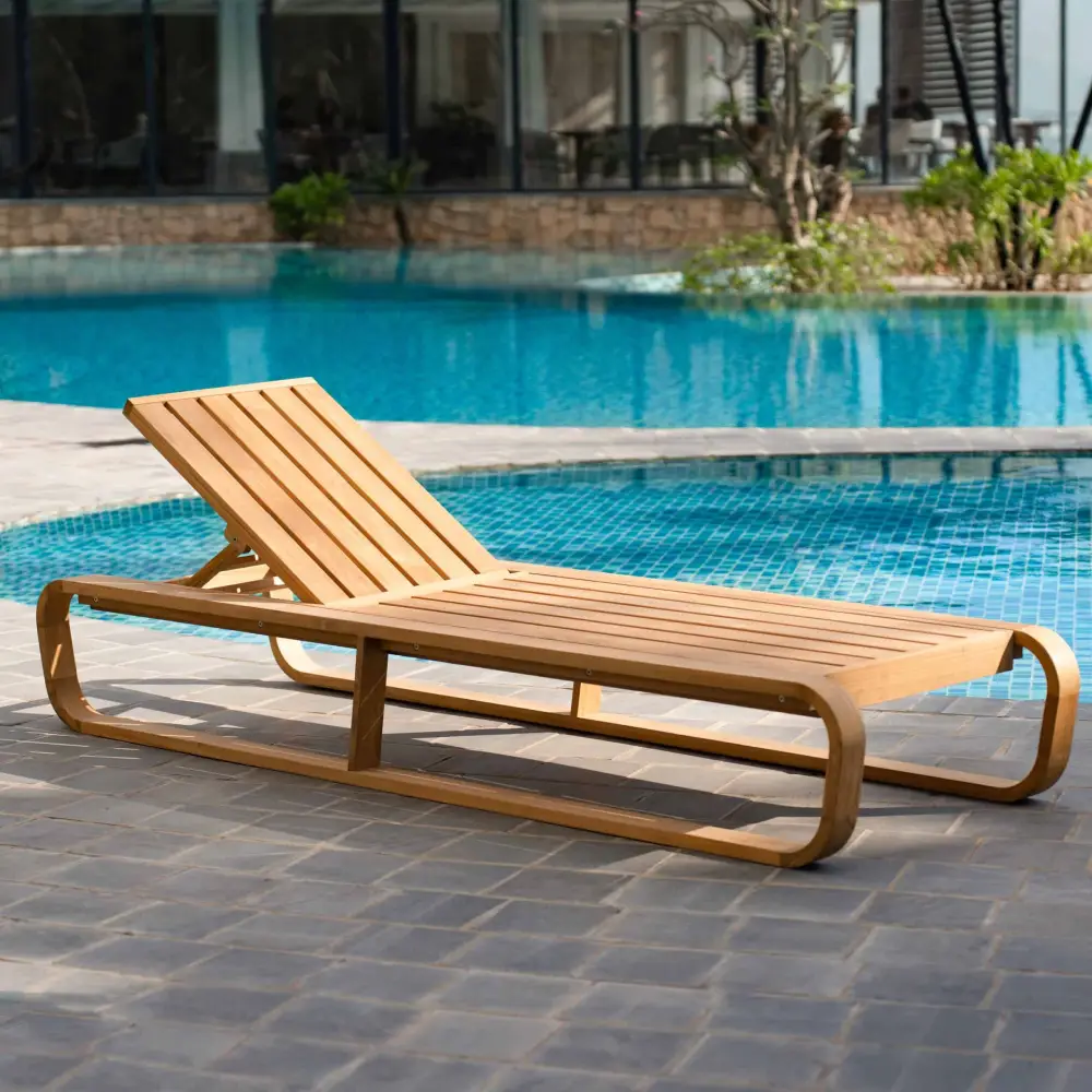 Bålamöllan sun lounger incl. cushion blue