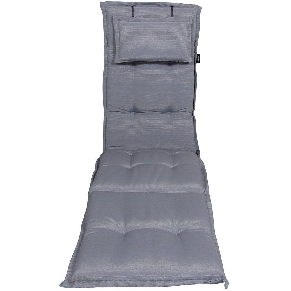Naxos cushion deck chair light grey
