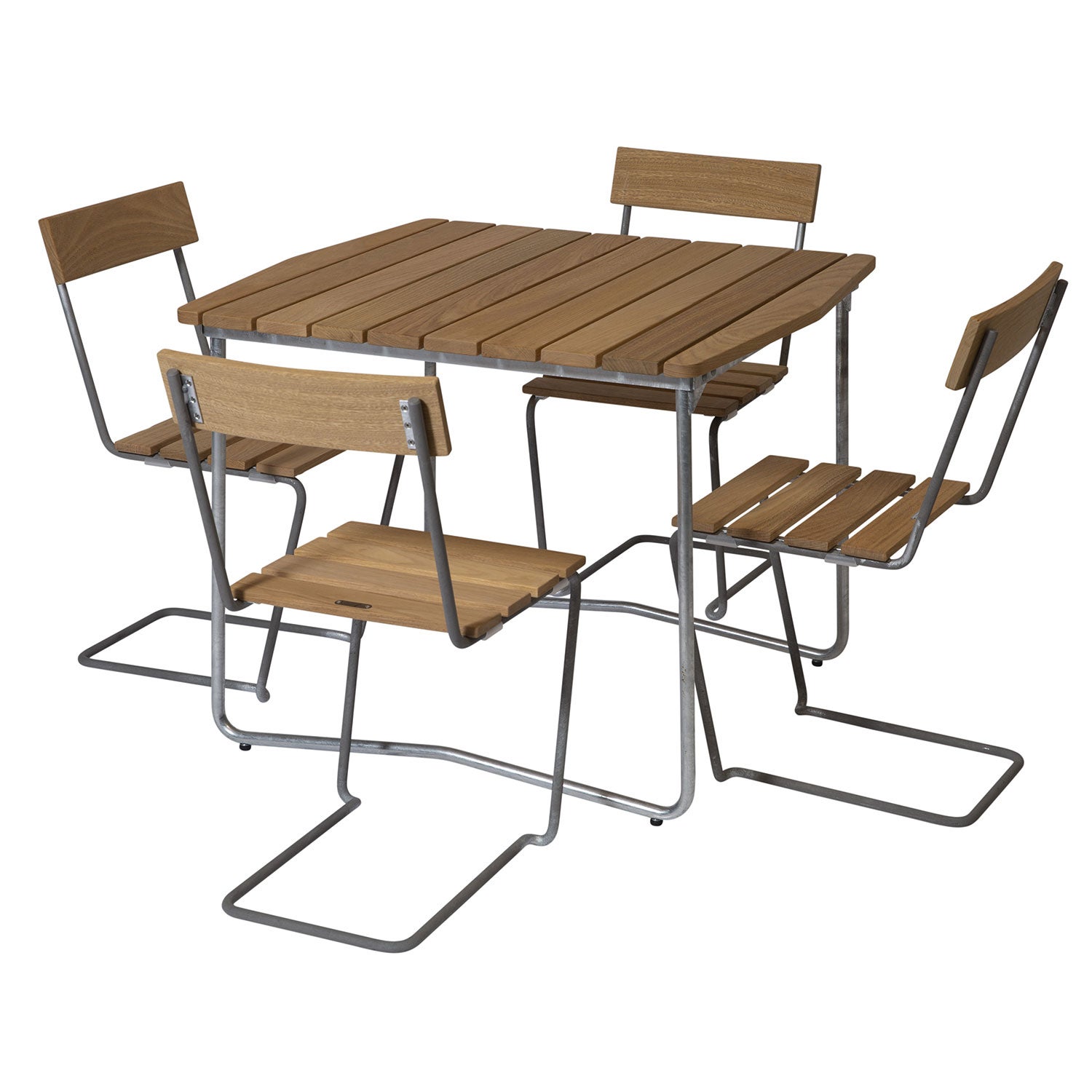 Table B31 84 Oiled oak / hot dip galvanised frame