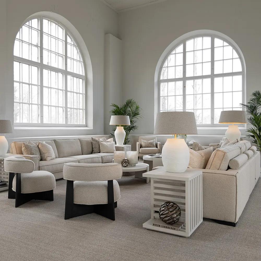 Porto fabric armchair Rhyme beige