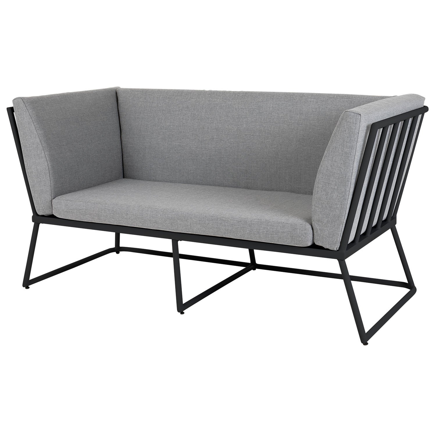 Vence 2 seater sofa black/grey