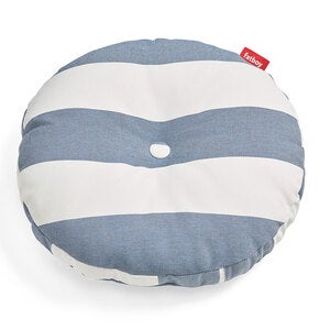 Circle seat cushion stripe ocean blue