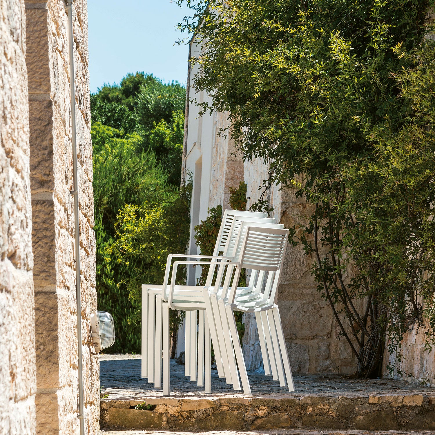 Easy Armchair Stackable Creamy White