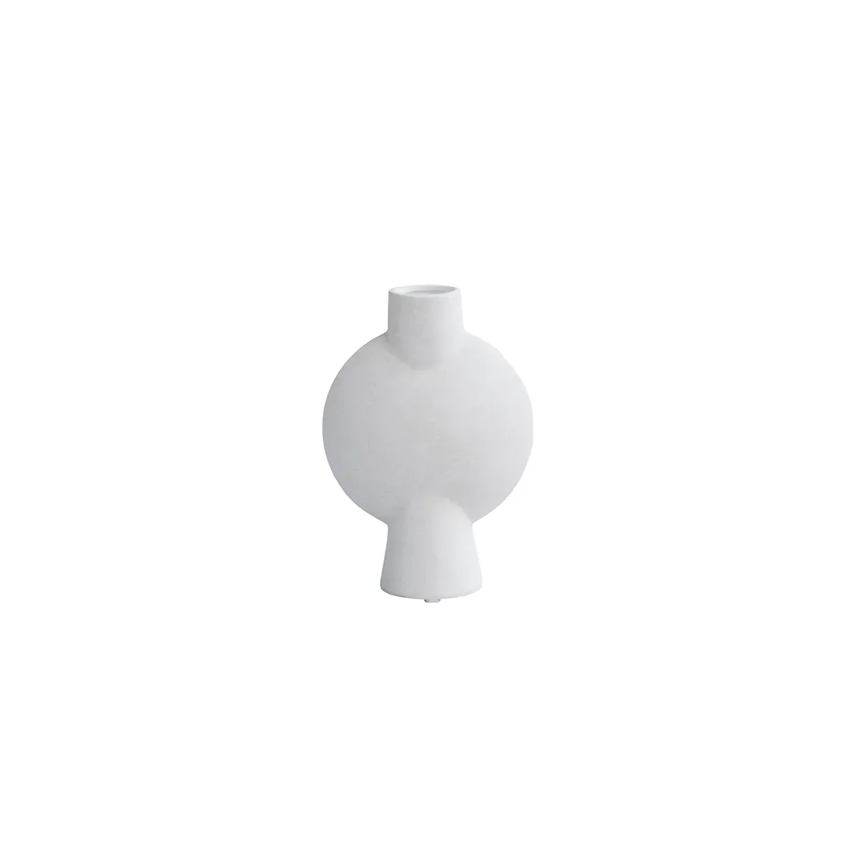 Hand-painted Vase Sphere Bubl Mini Bone White H19 cm
