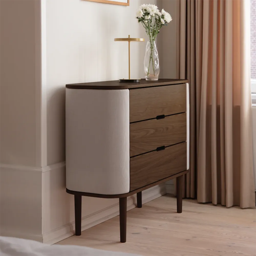 Treasures Chest of Drawers Dark Oak/White Sands