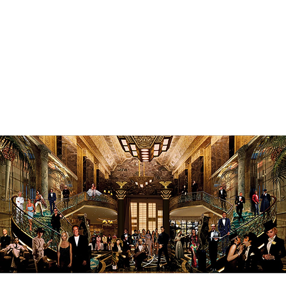 THE PARTY OF THE CENTURY photo painting - 200x100