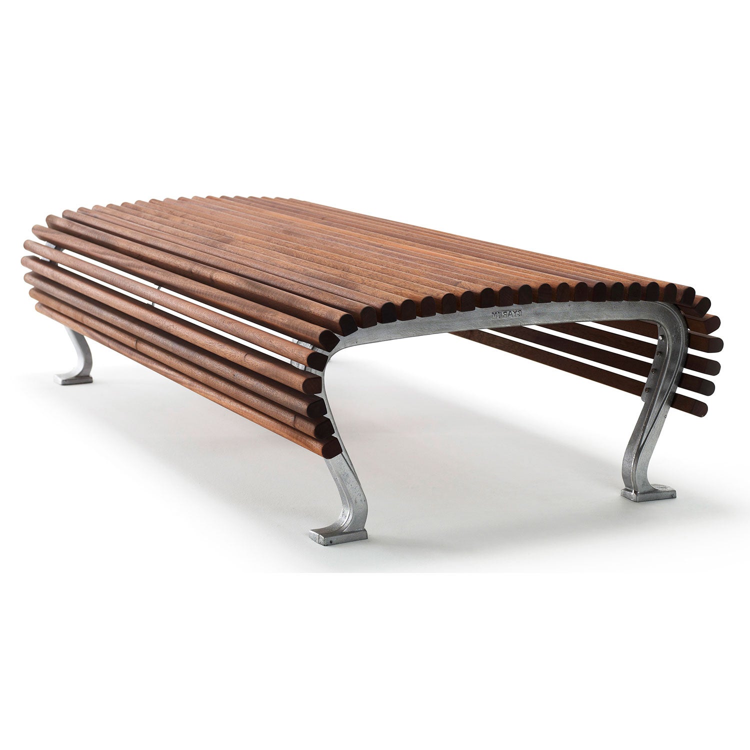 Jujol bench wide natural oiled mahogany