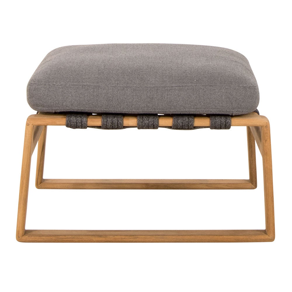 Endless Footstool Teak incl. Grey Cane-Line Airtouch Dyna