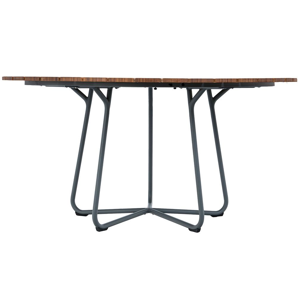 Circle dining table 150 cm aluminium / bamboo