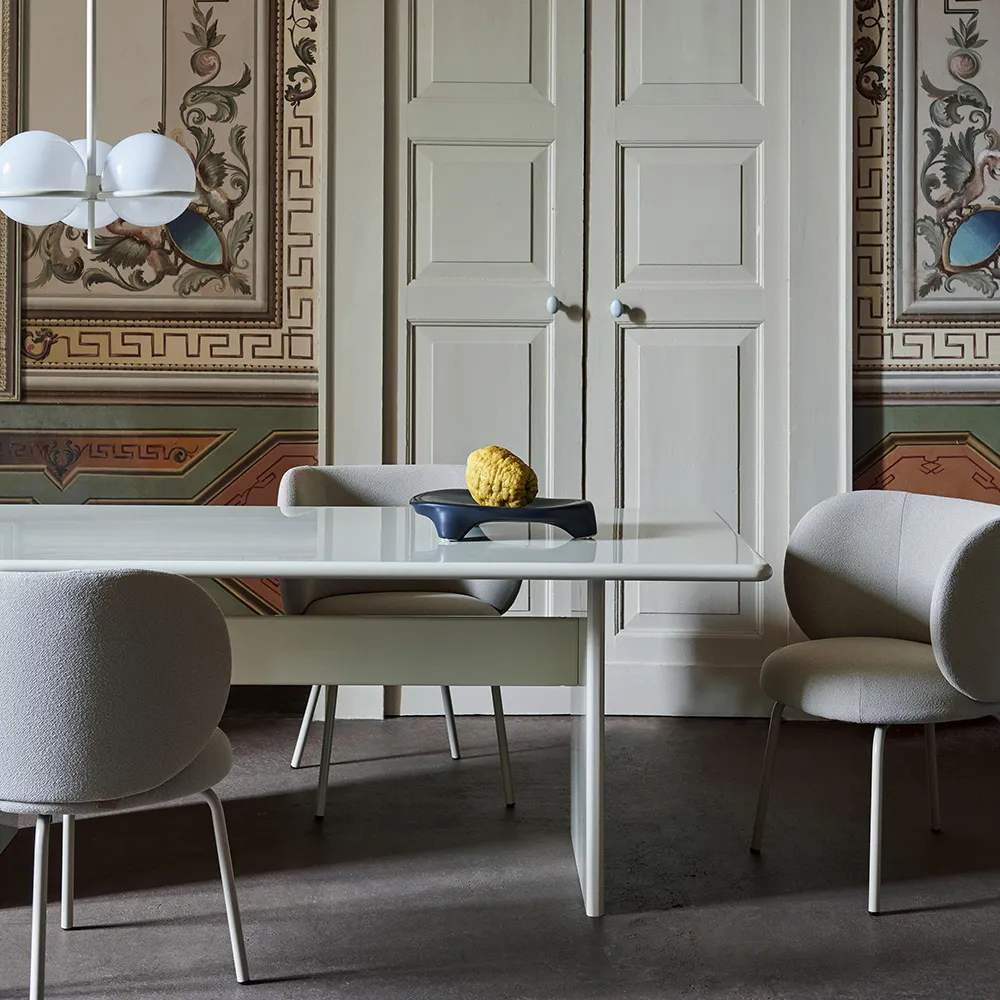 Rink Dining table 240x90 cm - Eggshell