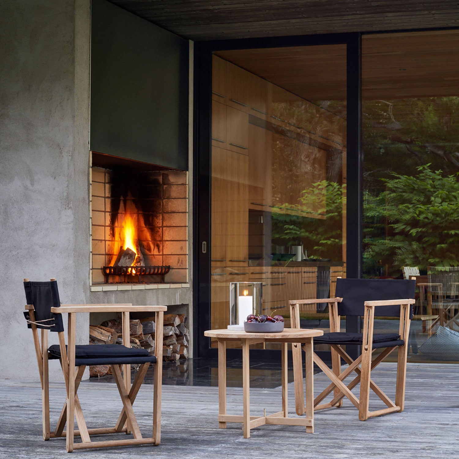 Kryss lounge armchair teak