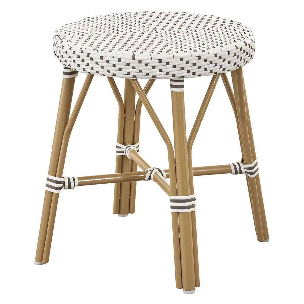Simone Stool rattan H45 White