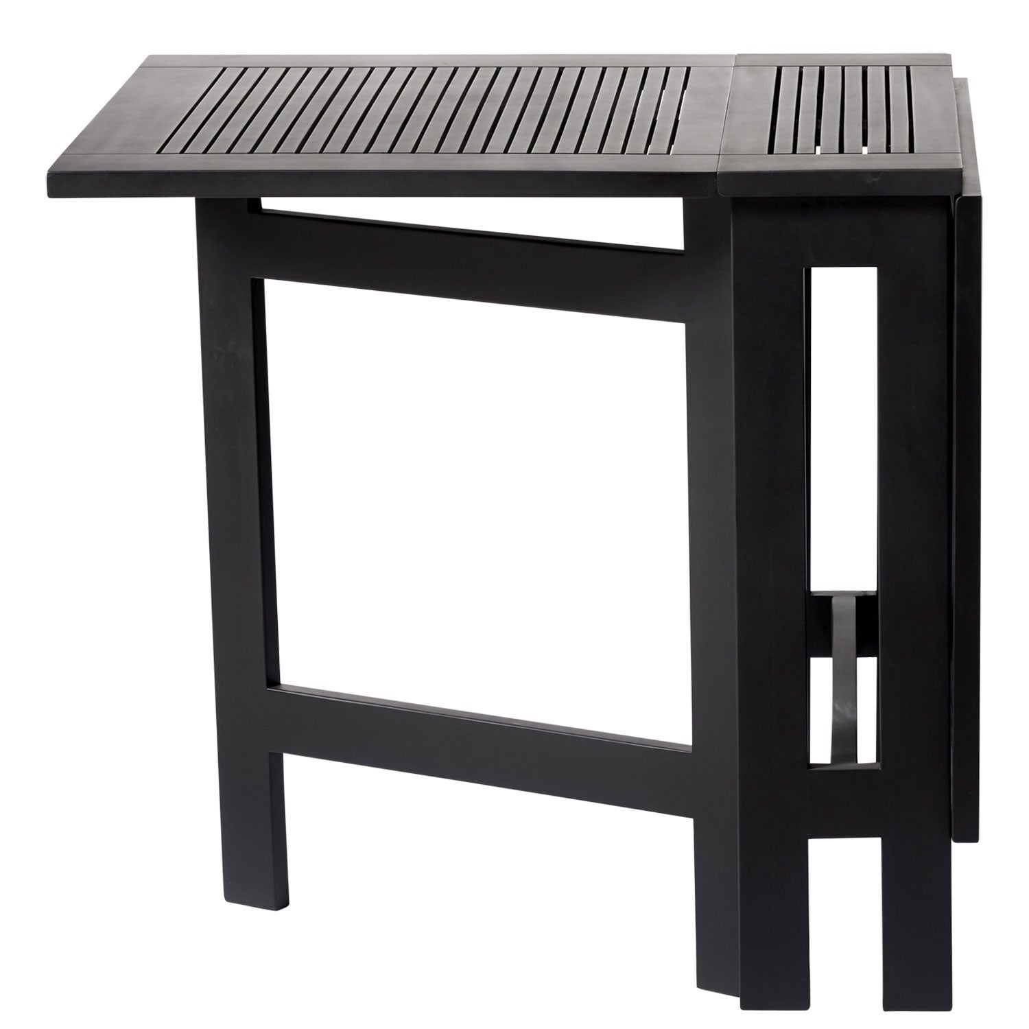 Butterfly balcony table 65x130 cm black