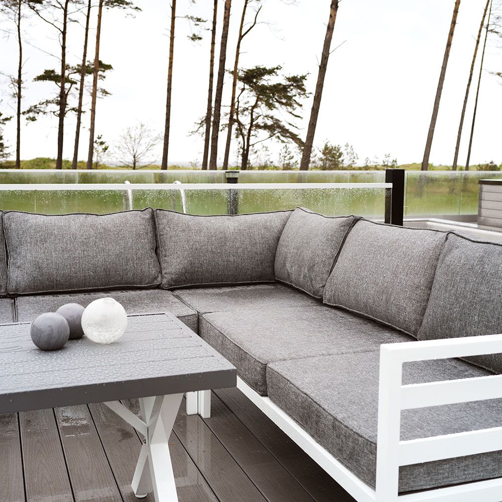 Weldon footstool black/grey