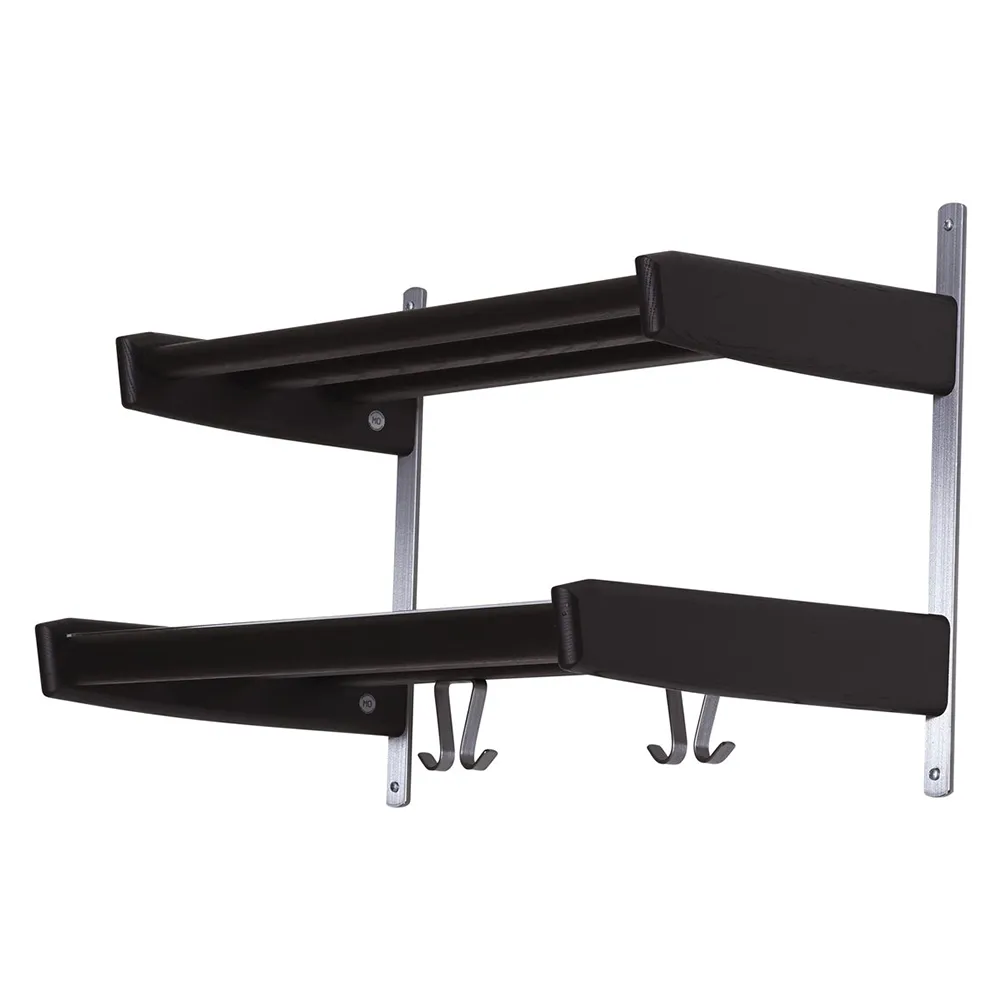 Meja Hat rack 59 cm 2 shelves Black stained Oak
