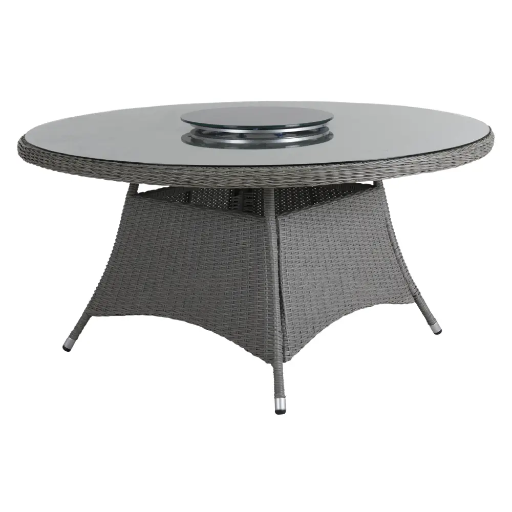 Elara spinning tray 50 cm grey aluminium/glass