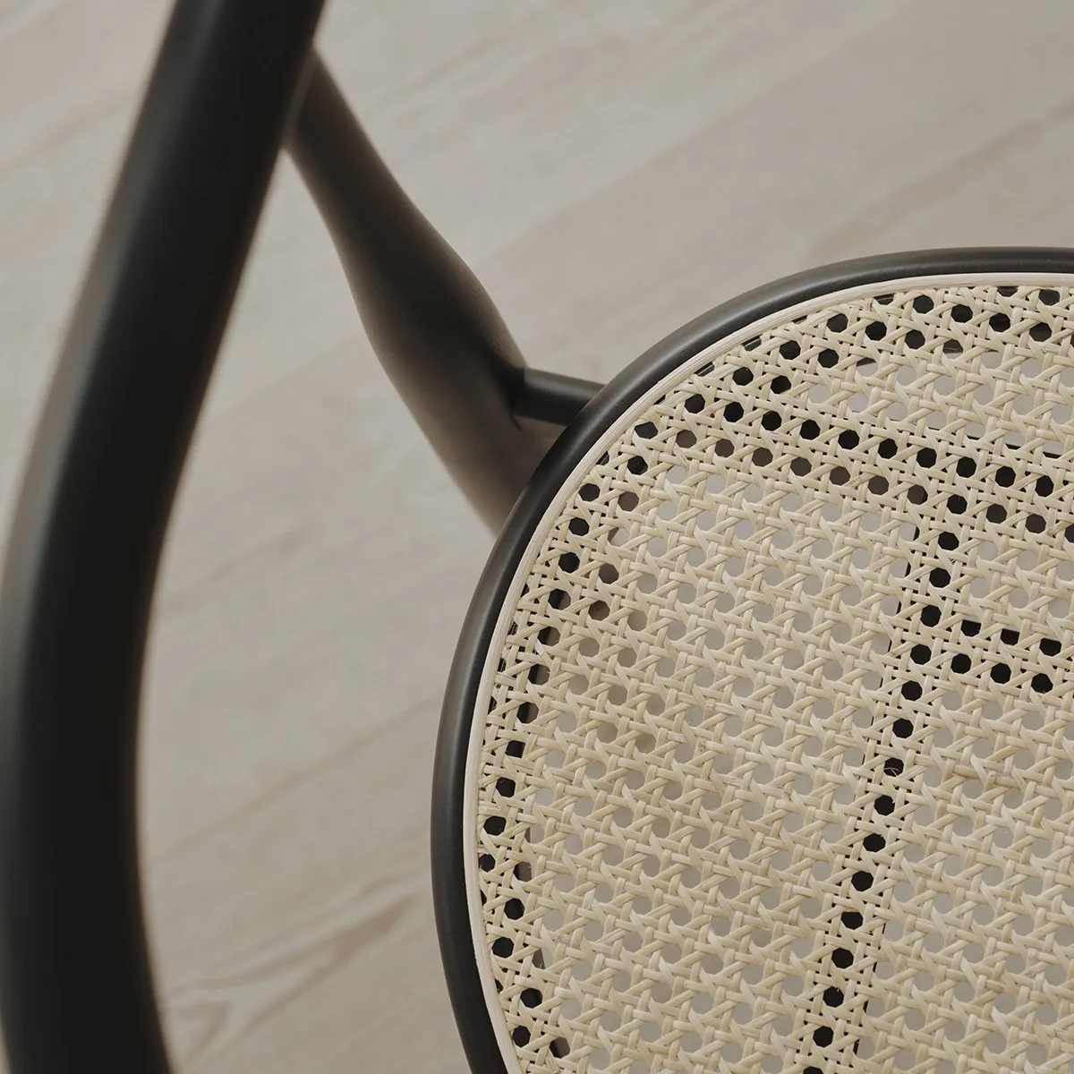 Dining Chair Bukowski Cane Black with armrest
