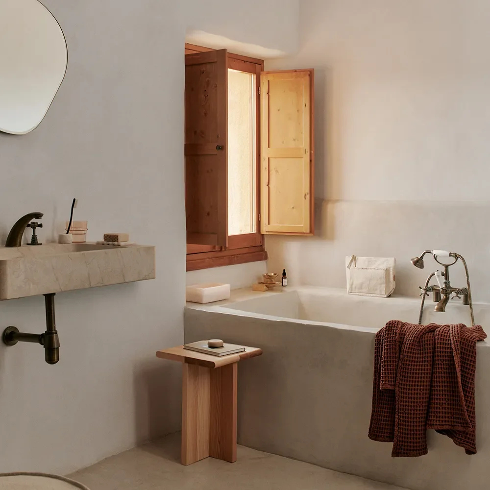 Hand Towel in Organic Cotton Brown Clay