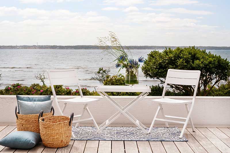 Vero tray table 60x60 cm white