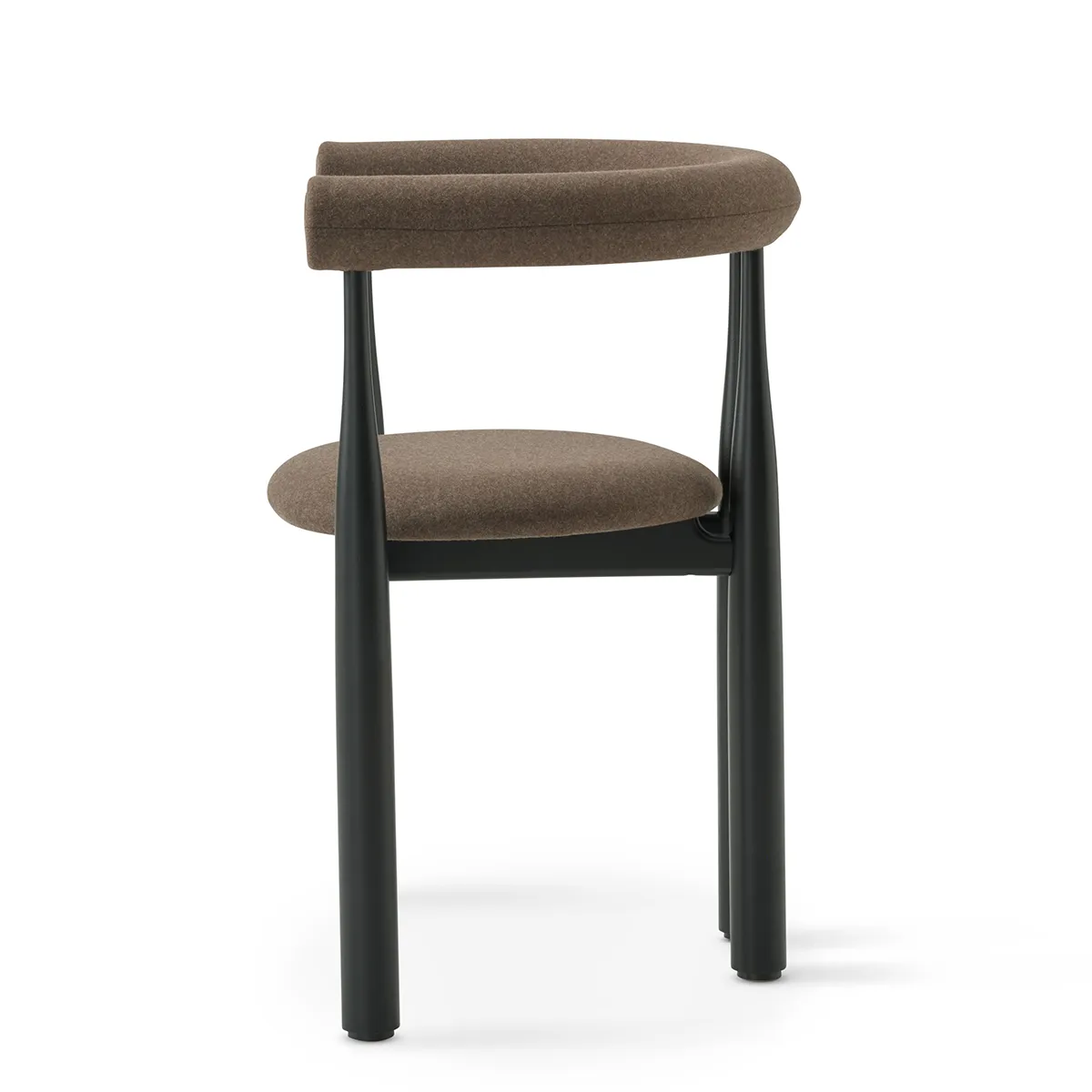 Upholstered Dining Chair Bukowski Black Wooly