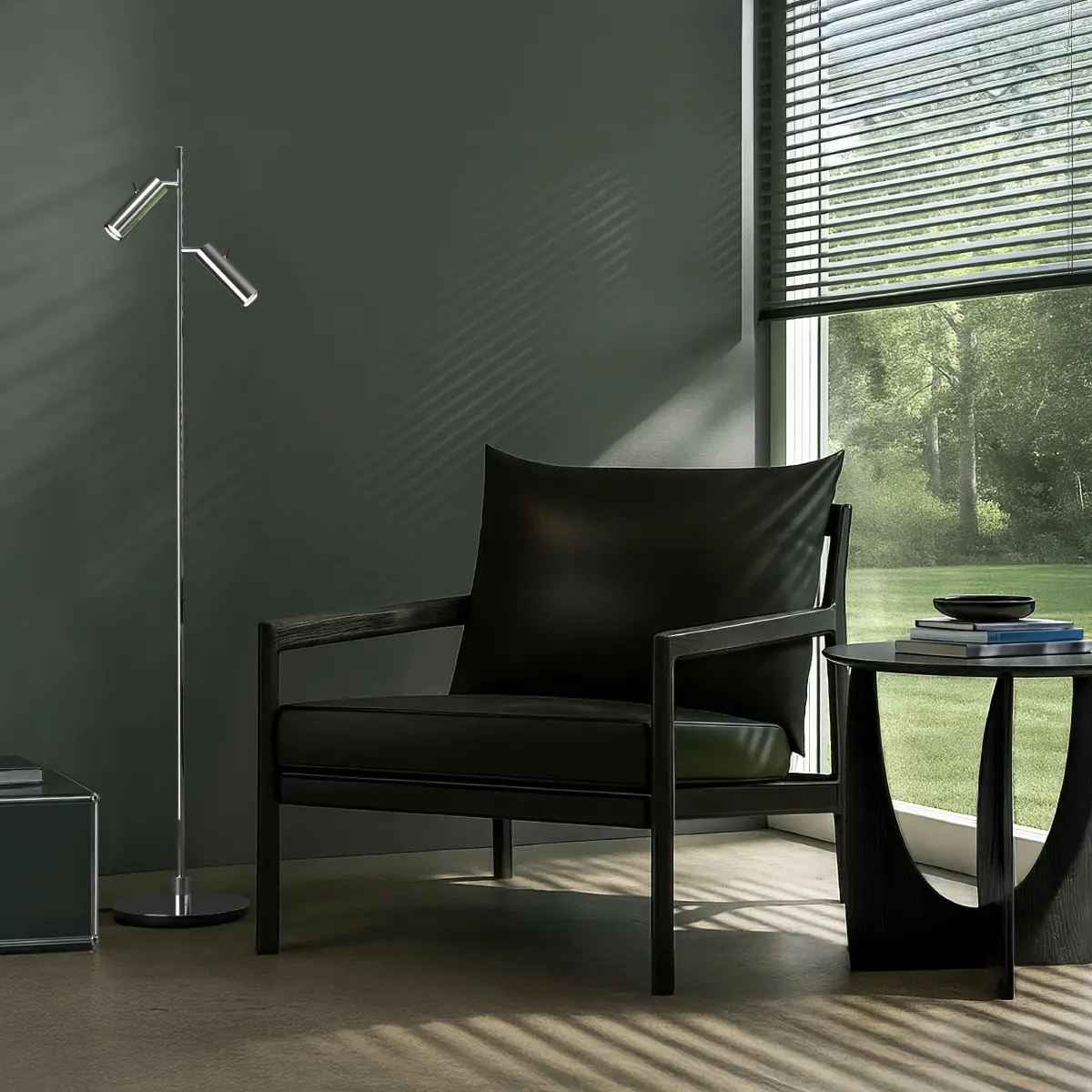 Floor lamp Pipeline Ø19.9 x H132.6 cm Metal Chrome