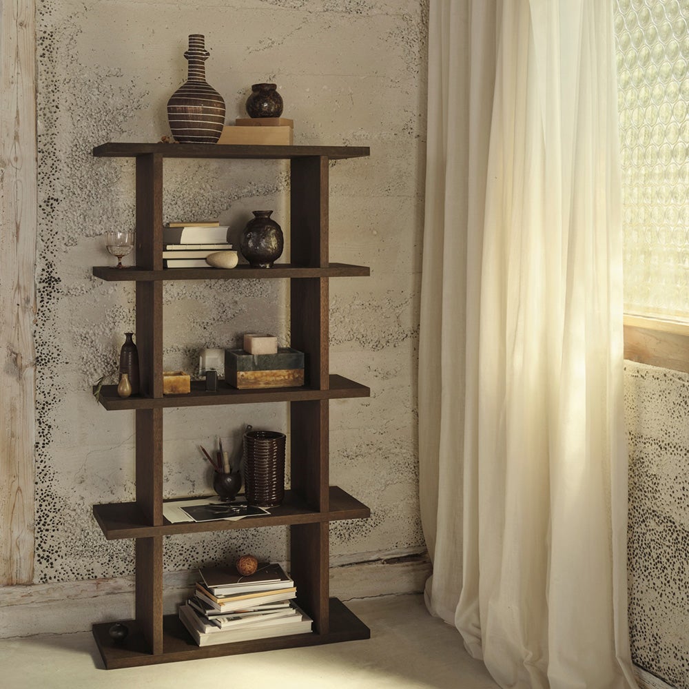 Kona Bookcase 1x4 - Dark Stained oak