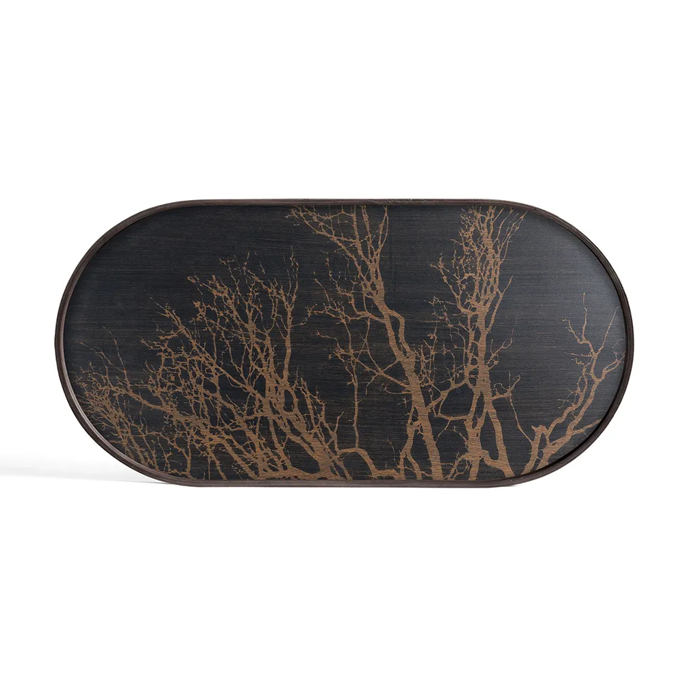 Tree tray wooden oval M