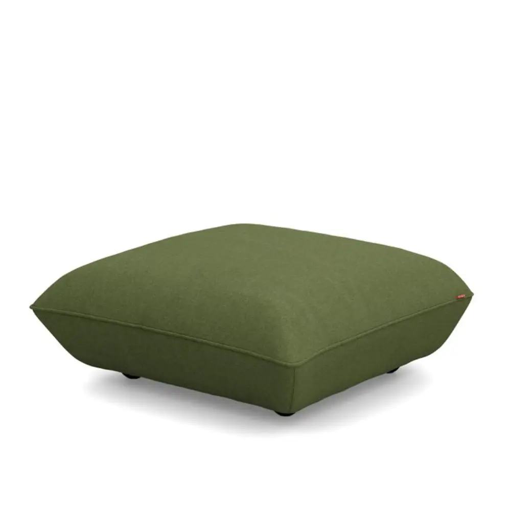 sumo hocker boucle recycled leaf green