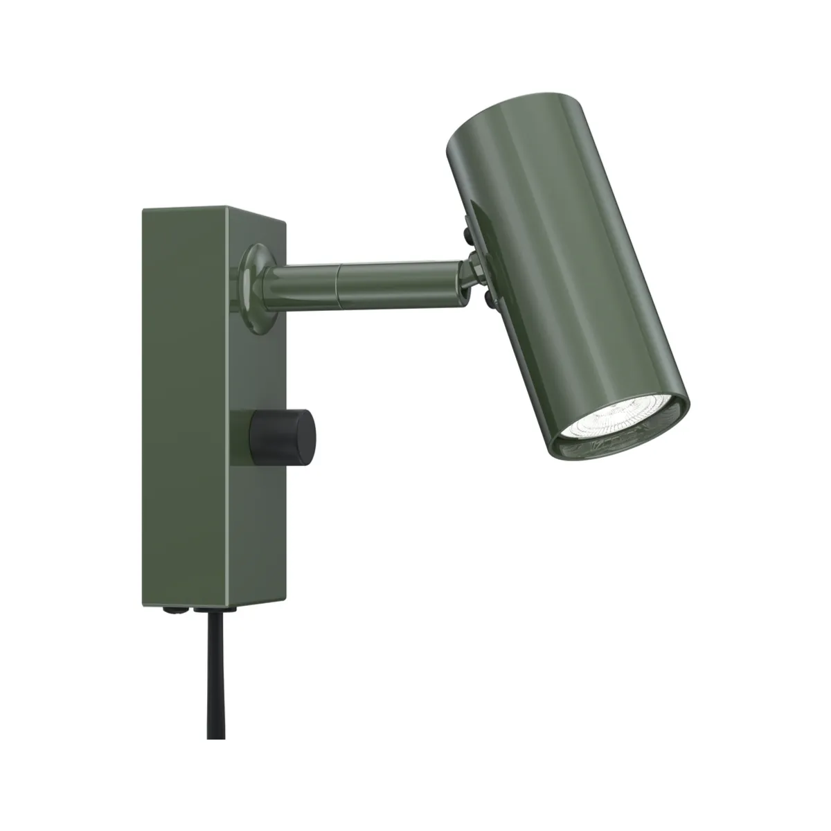Cato wall lamp single 4.5x14.7 cm metal gloss forest green/matt black
