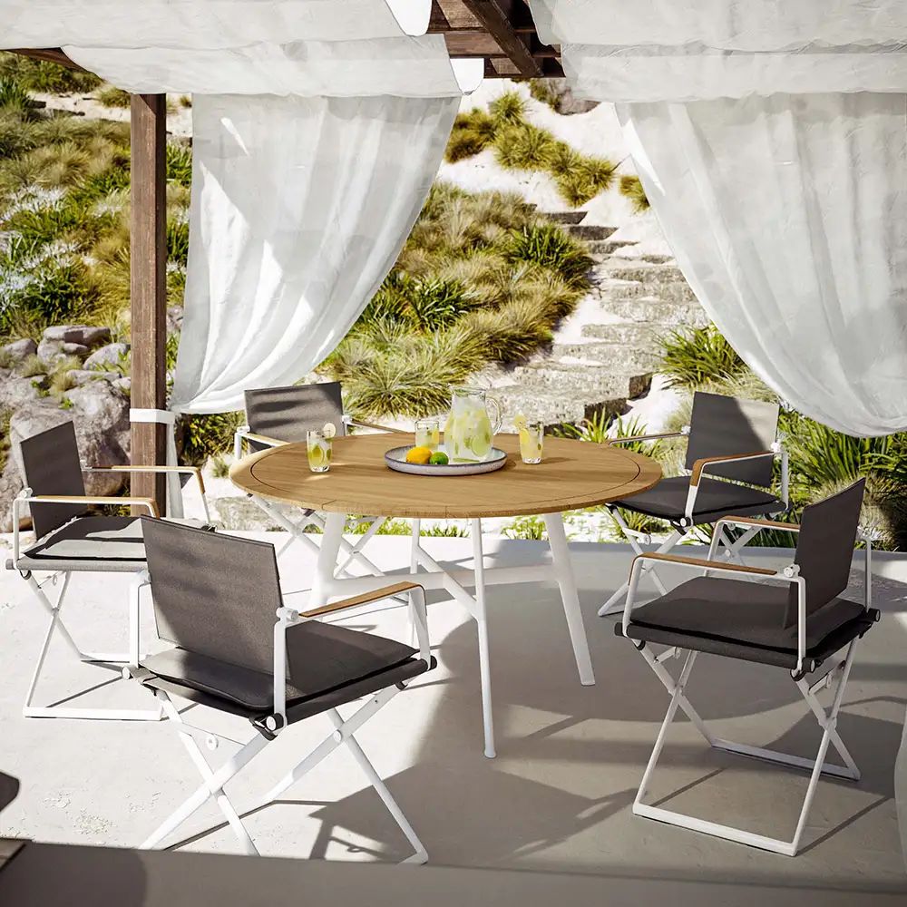 Seax armchair Black/Teak/Taupe