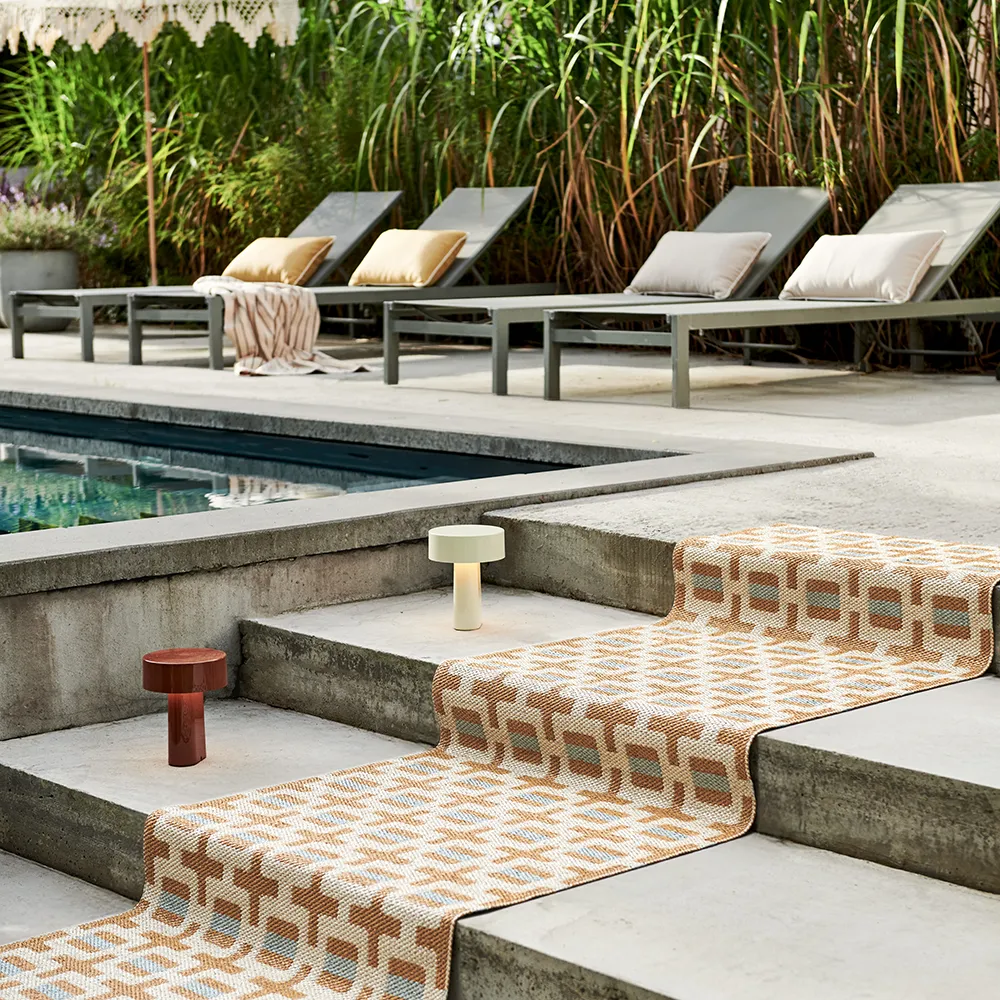 Tom rug Ochre/Cream/Sage 70 x 300 cm