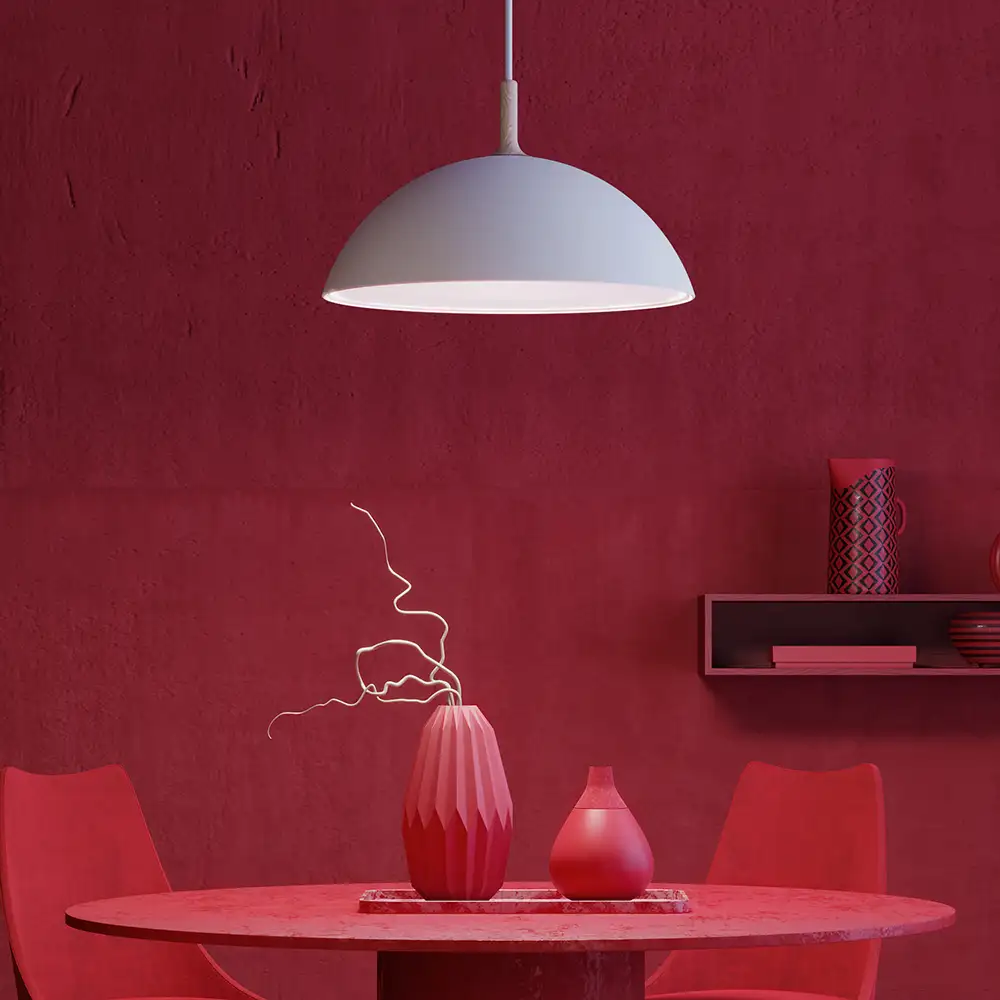 Bowl pendant white E27