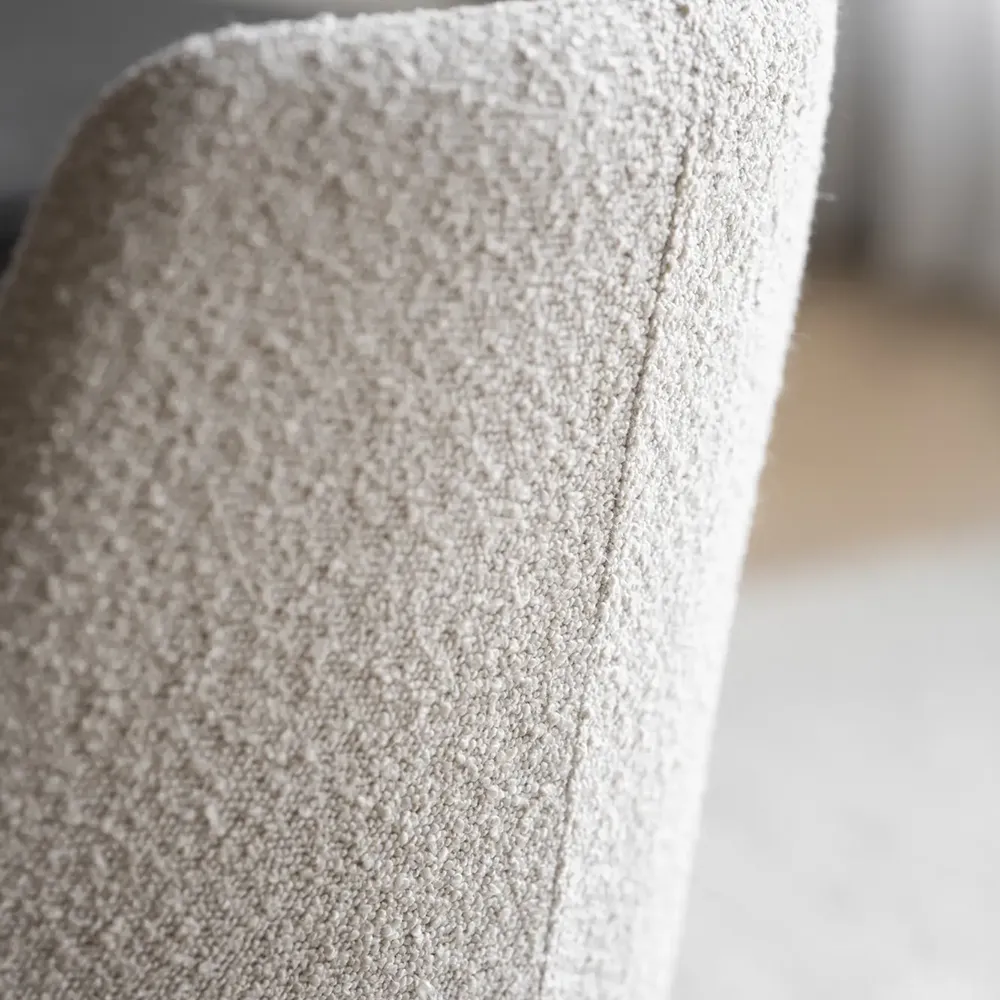Sierra dining chair beige bouclé fabric