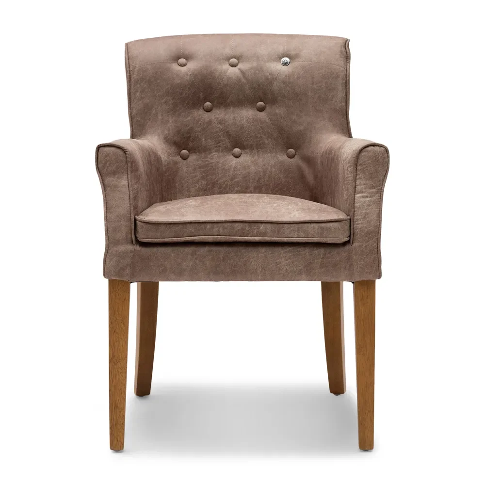  La Scala dining chair with armrests - camel