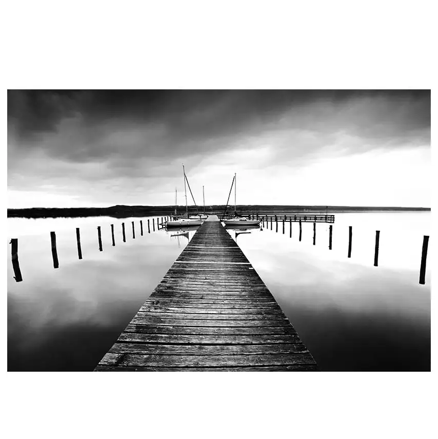 Wall decor Boat Pier 120x80 cm