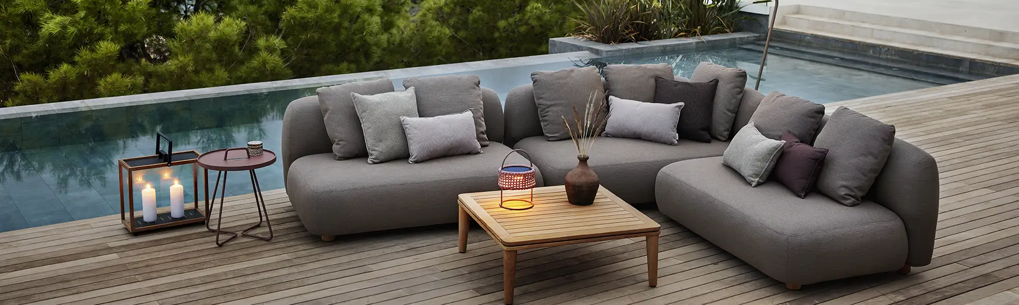 Capture chaise longue Taupe