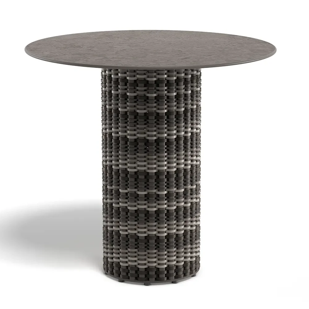 MYMI bistro table, Ø 80 cm, ceramic tabletop DLN black pepper 0317 myezra 0249