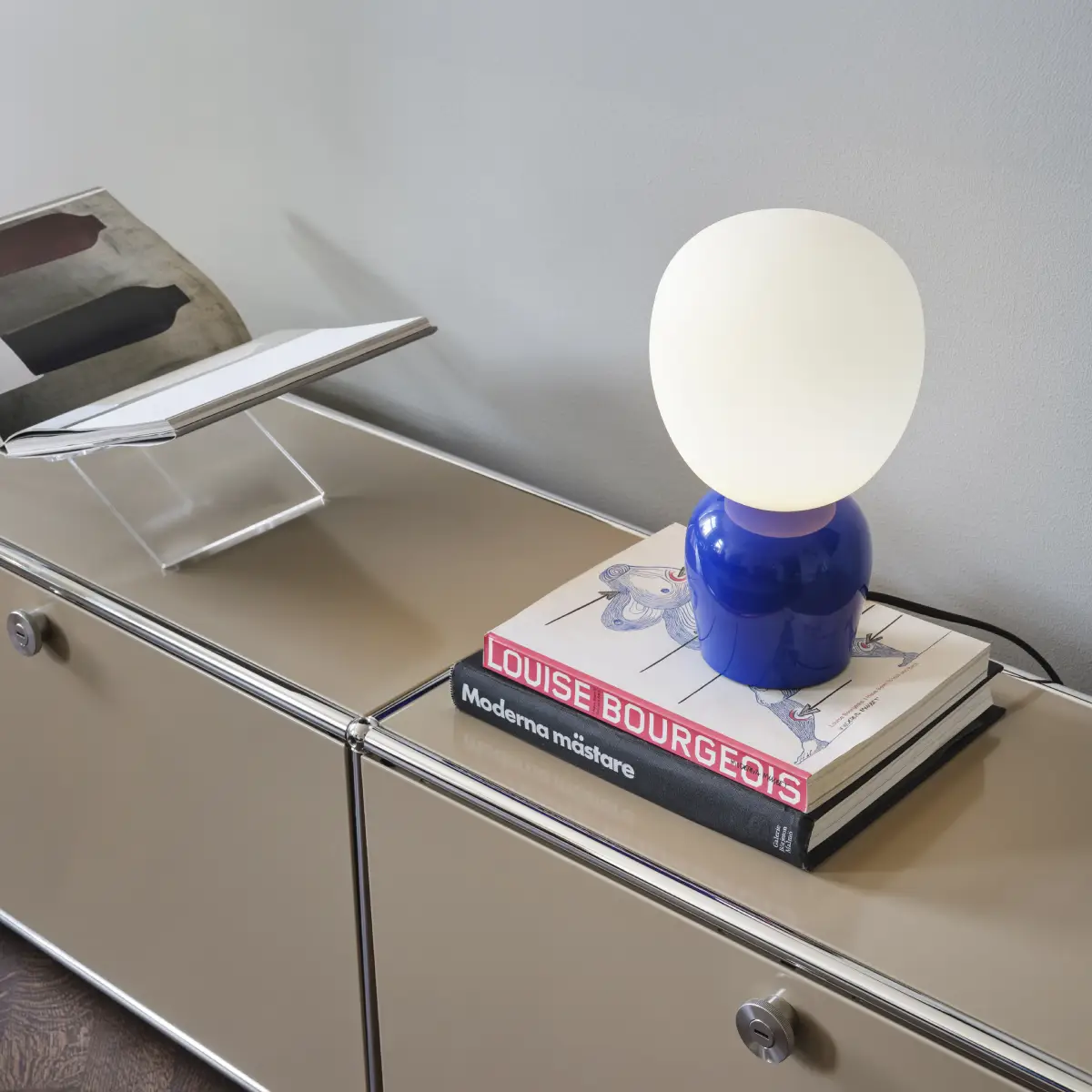 Table lamp Ø18.4 x H33.5 cm Metal/Glass Ultramarine blue