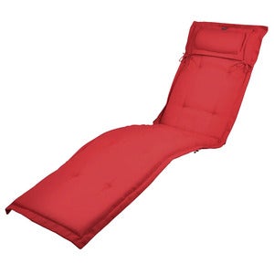 Canyon thin sun lounger cushion structured dralon Red