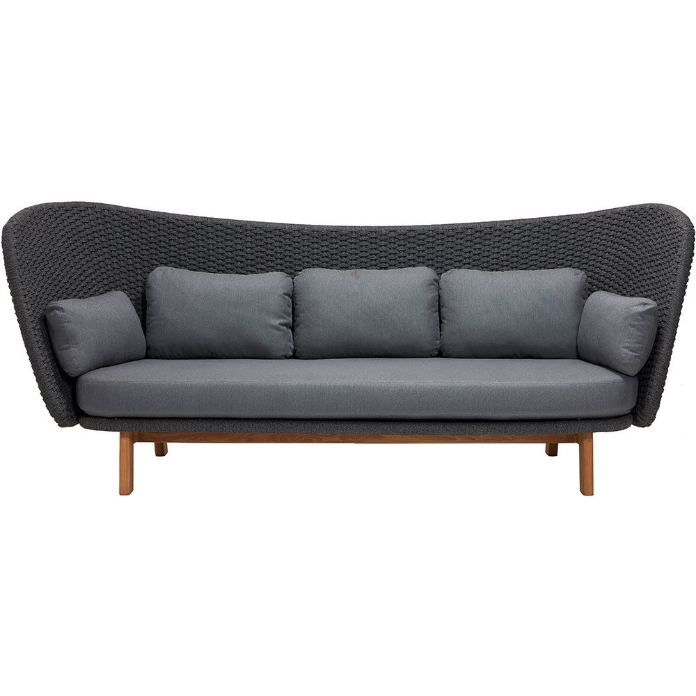 Peacock Wing Sofa Dark grey incl. cushions