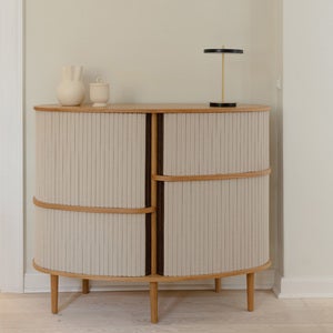Audacious Highboard Cabinet Oak/White Sands