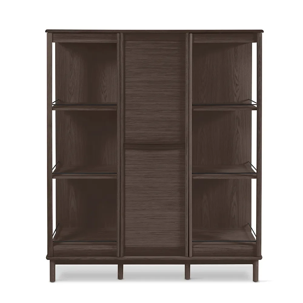 SM546 Tall sideboard Mocha brown lacquered oak