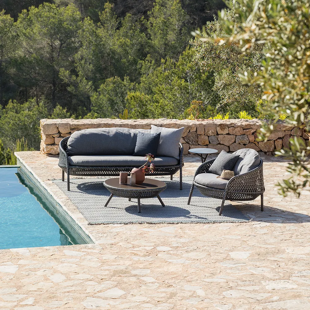 Base for AHNDA footstool / coffee table AB3 vulcano 0305 graphite 0108