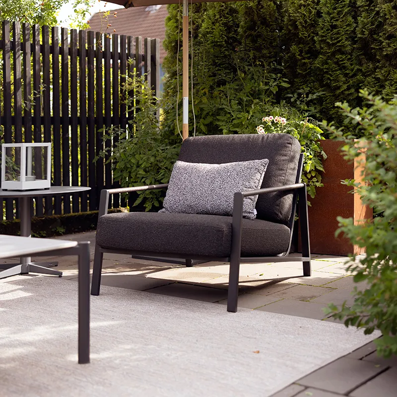 Lyra armchair Black / Teddy black