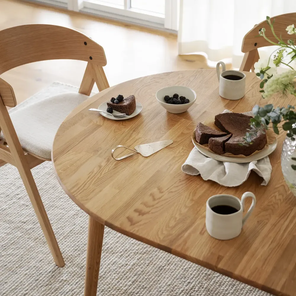 Waterton dining chair with armrests oak/beige fabric