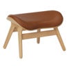 A Conversation Piece Ottoman Footstool Oak/Umage Leather Cognac