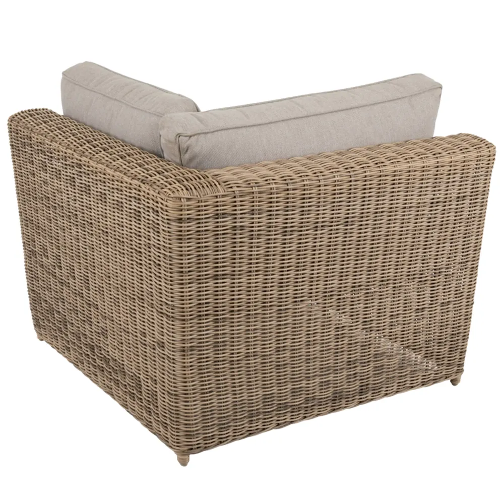 Glendon corner piece rustic synthetic rattan