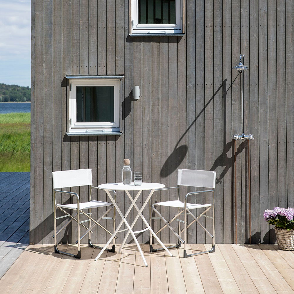 Sirio Café table 67 cm white matt steel