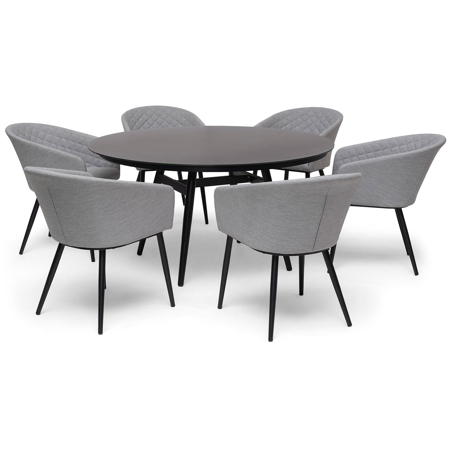Oxhult chair 2-pack grey aluminum 
