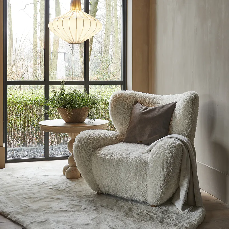 Courchevel Wing Chair White Lion